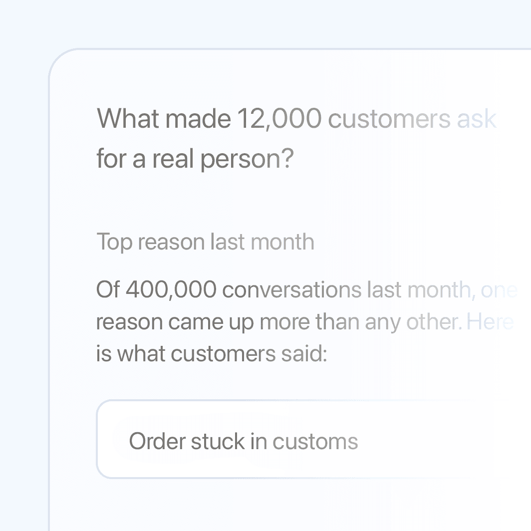 Ask interface preview